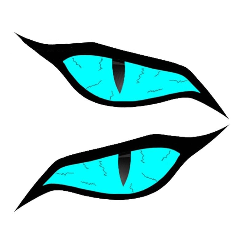 Evil Eyes 'Fierce Light Blue Eyes' Vinyl Car Sticker