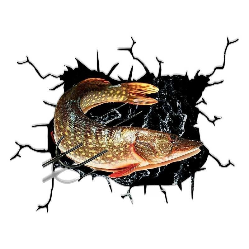 Fish 'Northern Pike' Car Window Vinyl Sticker