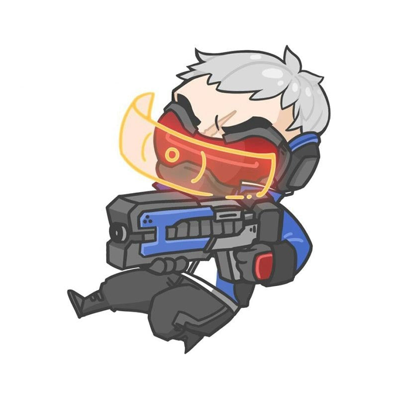 Overwatch 'Chibi Soldier 76 | Targeting' Vinyl Car Sticker