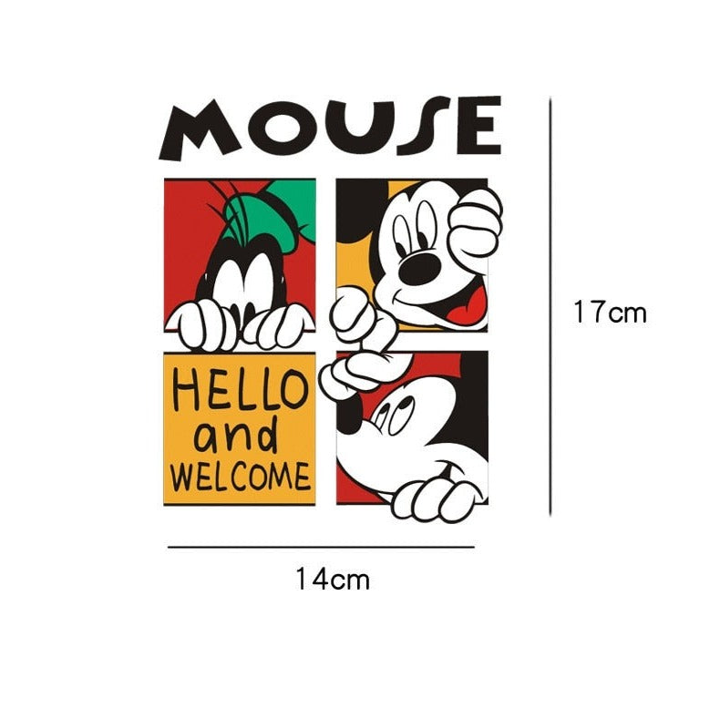 Mouse 'Mickey And Goofy | Hello And Welcome' Vinyl Car Sticker