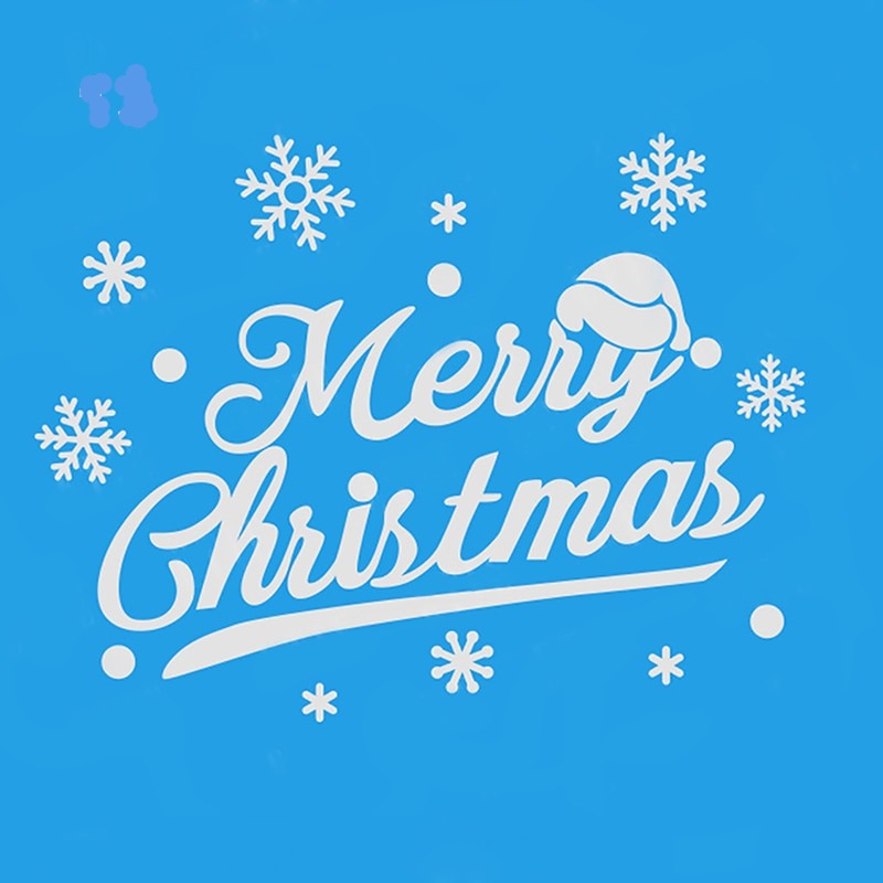Merry Christmas 'Snowflakes' Vinyl Car Sticker