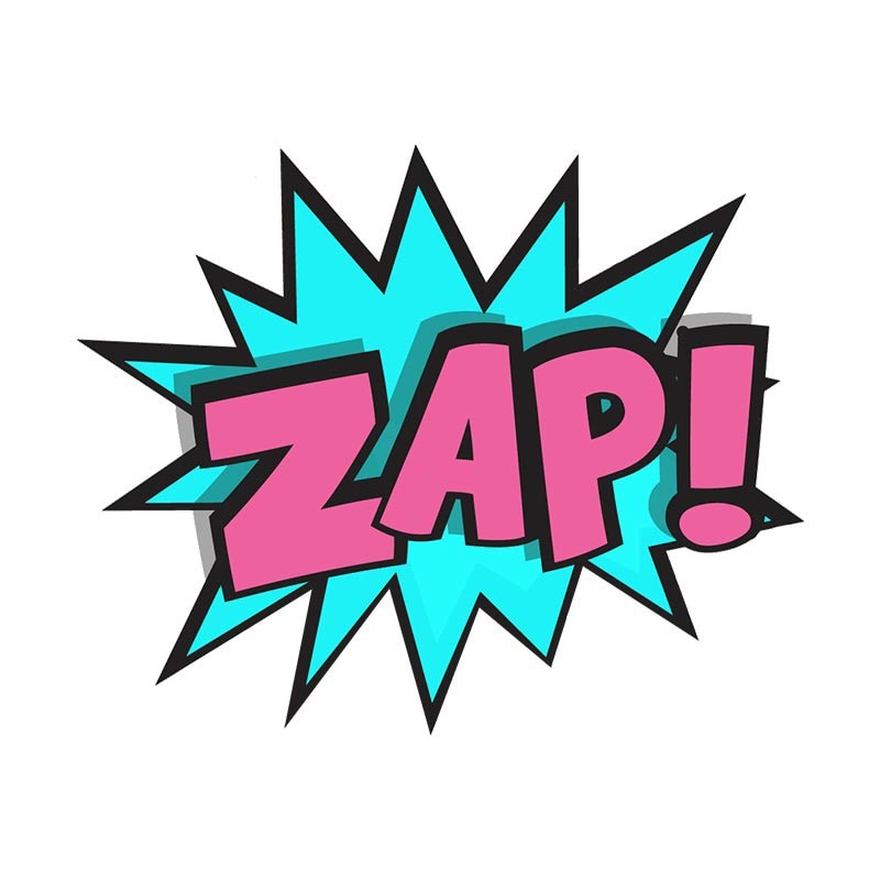 Comic Bubble 'Zap!' Vinyl Car Sticker