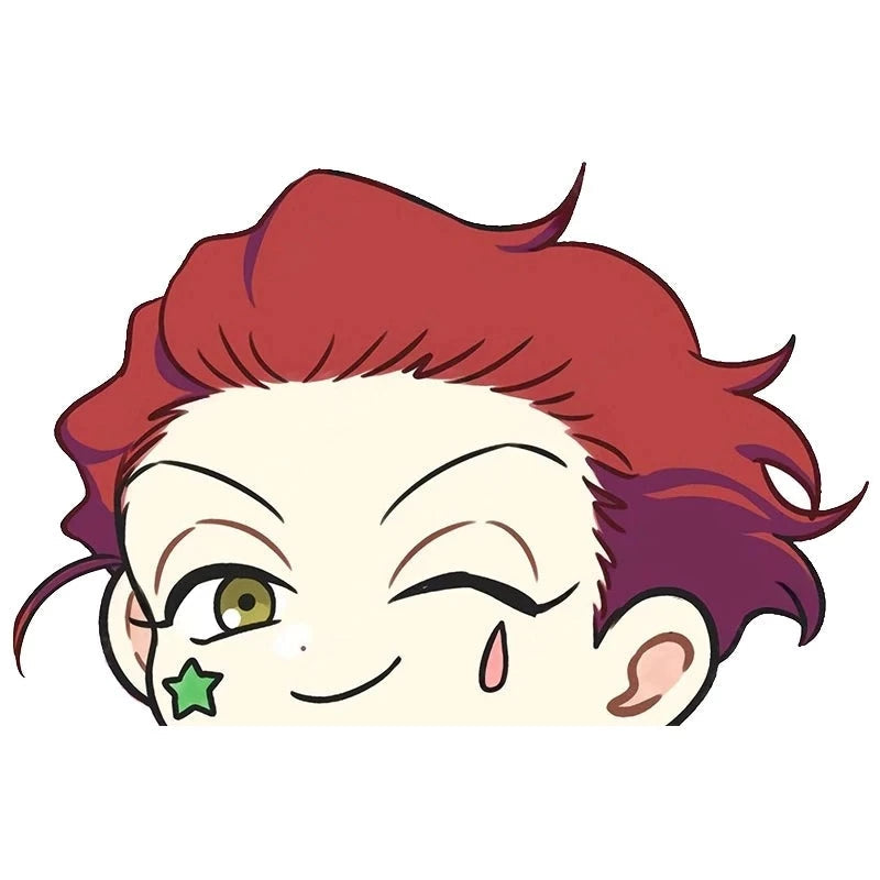 Hunter x Hunter 'Young Hisoka | Winking' Vinyl Car Peeker Sticker