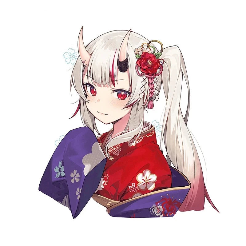 Virtual YouTuber 'Nakiri Ayame | Horns' Vinyl Car Sticker