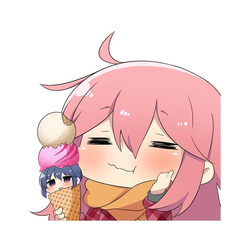 Laid-Back Camp 'Nadeshiko | Rin Ice Cream' Vinyl Car Peeker Sticker