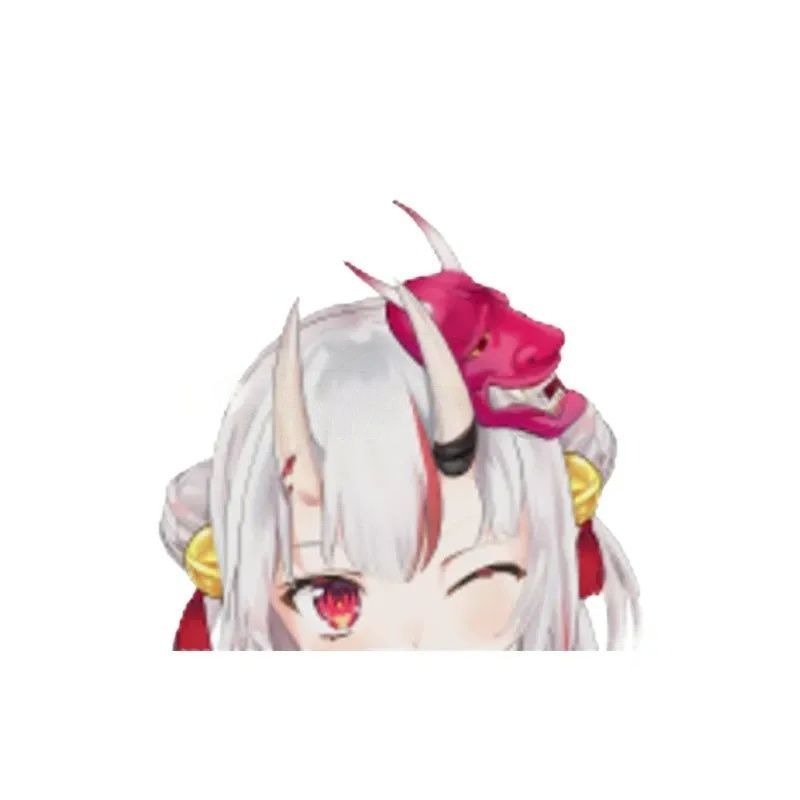 Music 'Nakiri Ayame | Winking' Vinyl Car Peeker Sticker