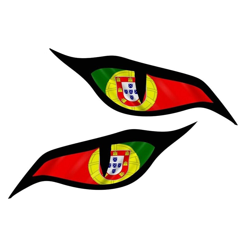 Evil Eyes 'Portugal Flag' Vinyl Car Sticker