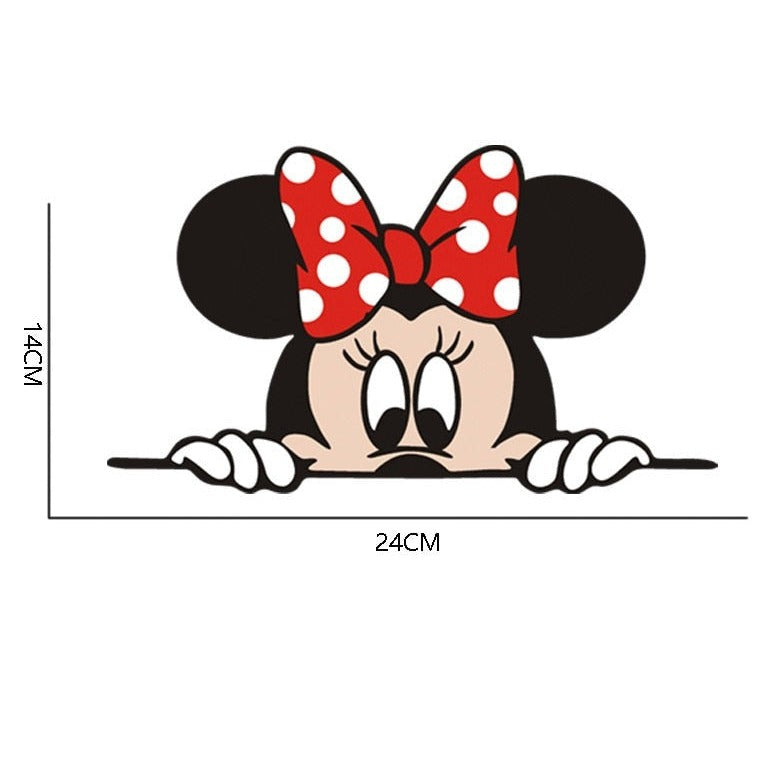 Mickey Mouse 'Minnie | Polka Dot Bow | 2.0' Vinyl Car Peeker Sticker