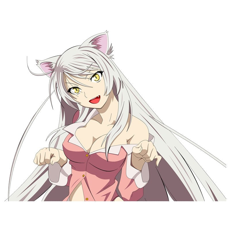 Monogatari Series 'Tsubasa | Black Hanekawa' Vinyl Car Sticker