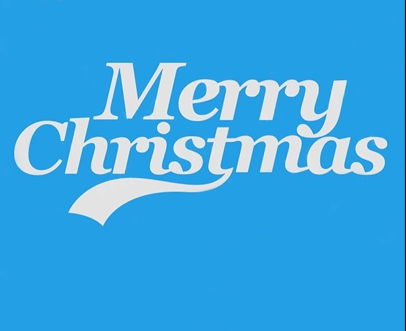 Merry Christmas 'White Font' Vinyl Car Sticker
