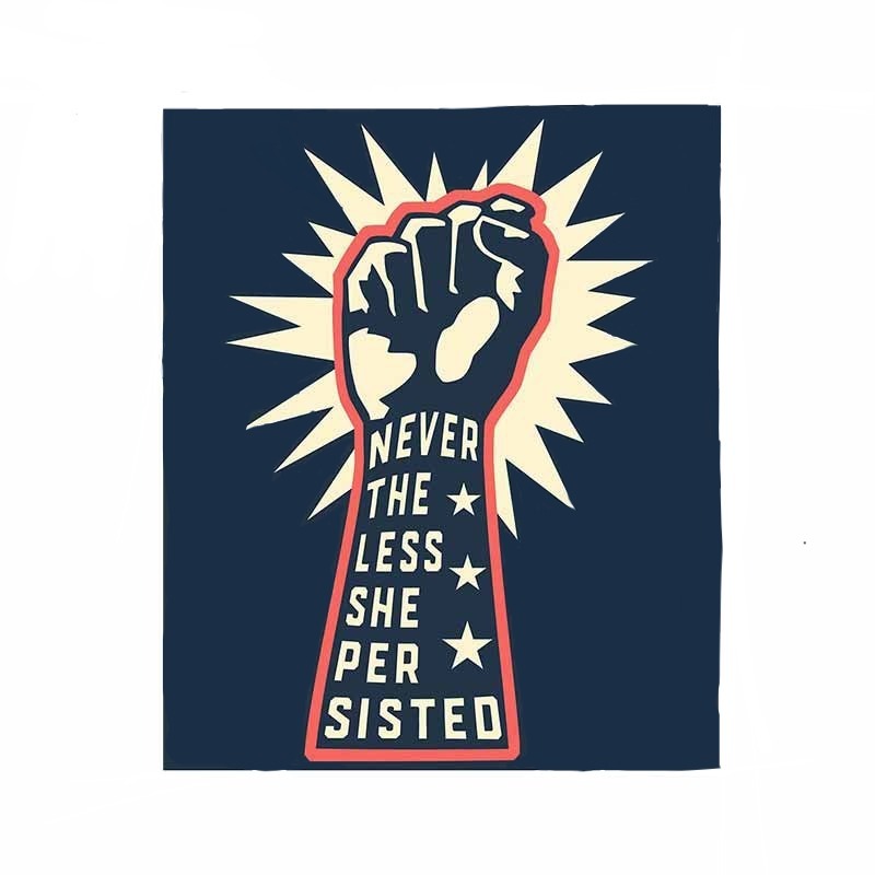 Fist 'Nevertheless She Persisted' Vinyl Car Sticker