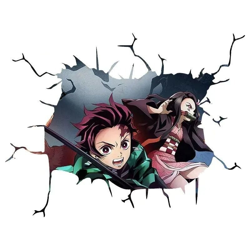 Demon Slayer 'Nezuko And Tanjiro | Attacking' Car Window Vinyl Sticker