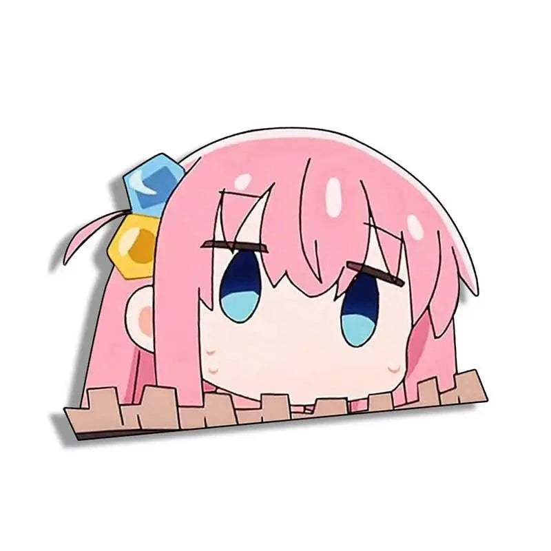 Bocchi the Rock! 'Chibi Hitori Gotoh' Vinyl Car Peeker Sticker