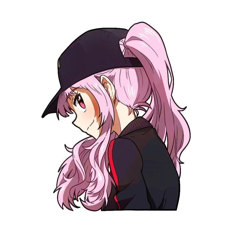 Virtual YouTuber 'Mori Calliope | Side Eye' Vinyl Car Peeker Sticker