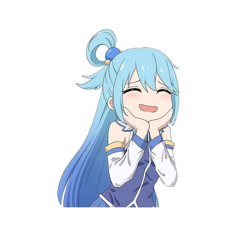 KonoSuba 'Aqua | Excited' Vinyl Car Sticker