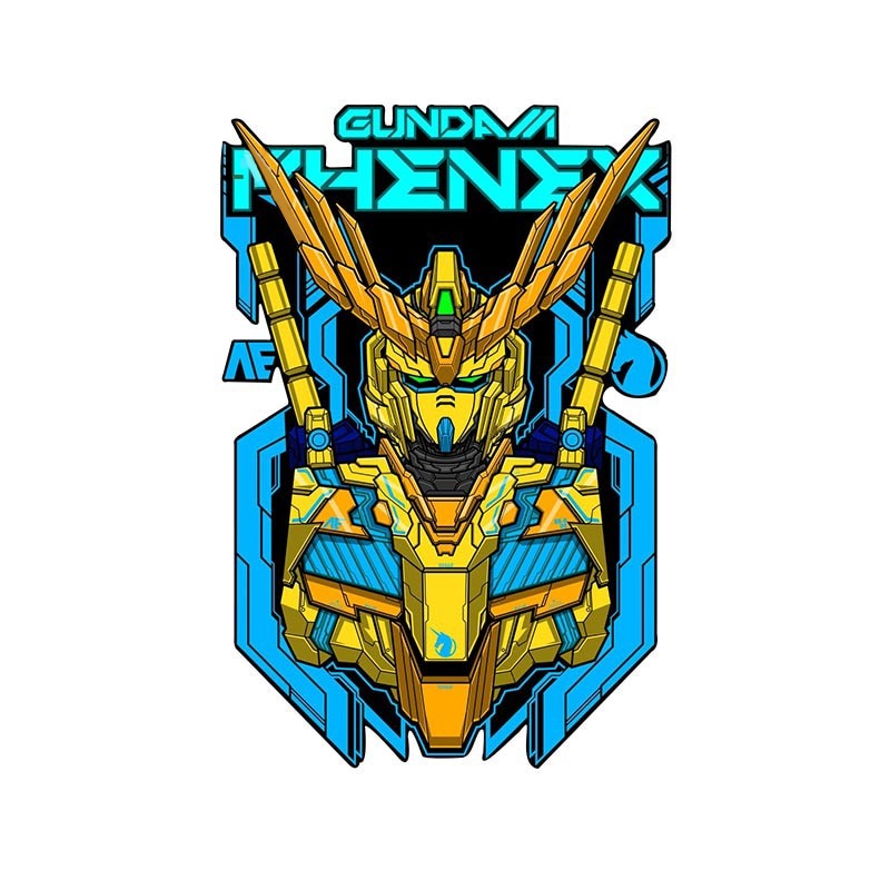 Mobile Suit 'Gundam Phenex' Vinyl Car Sticker