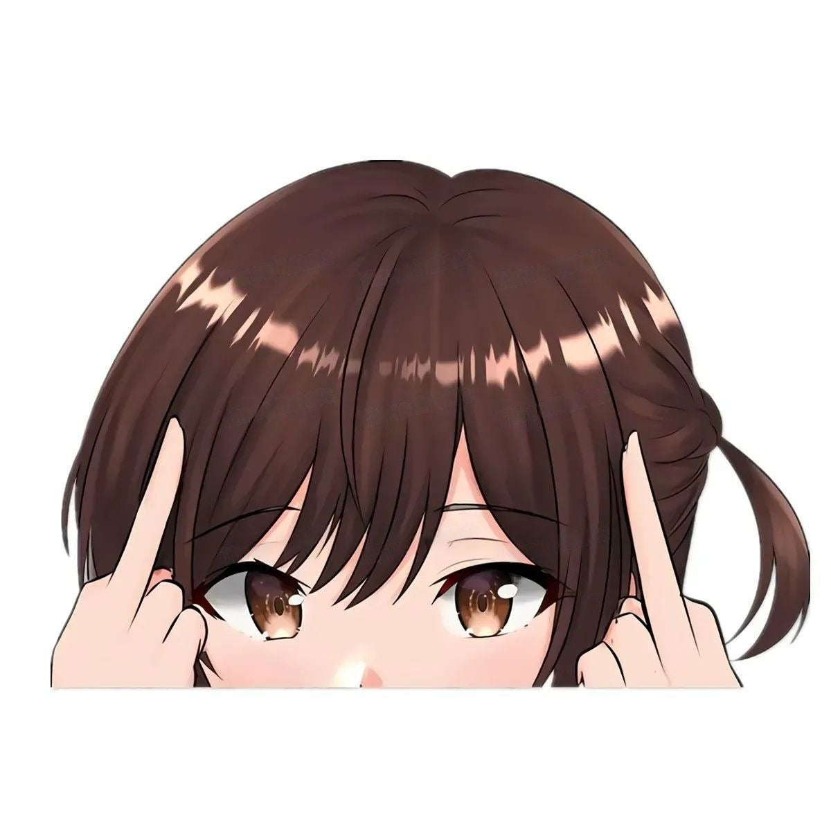 Rent-A-Girlfriend 'Chizuru Mizuhara | F U' Vinyl Car Peeker Sticker