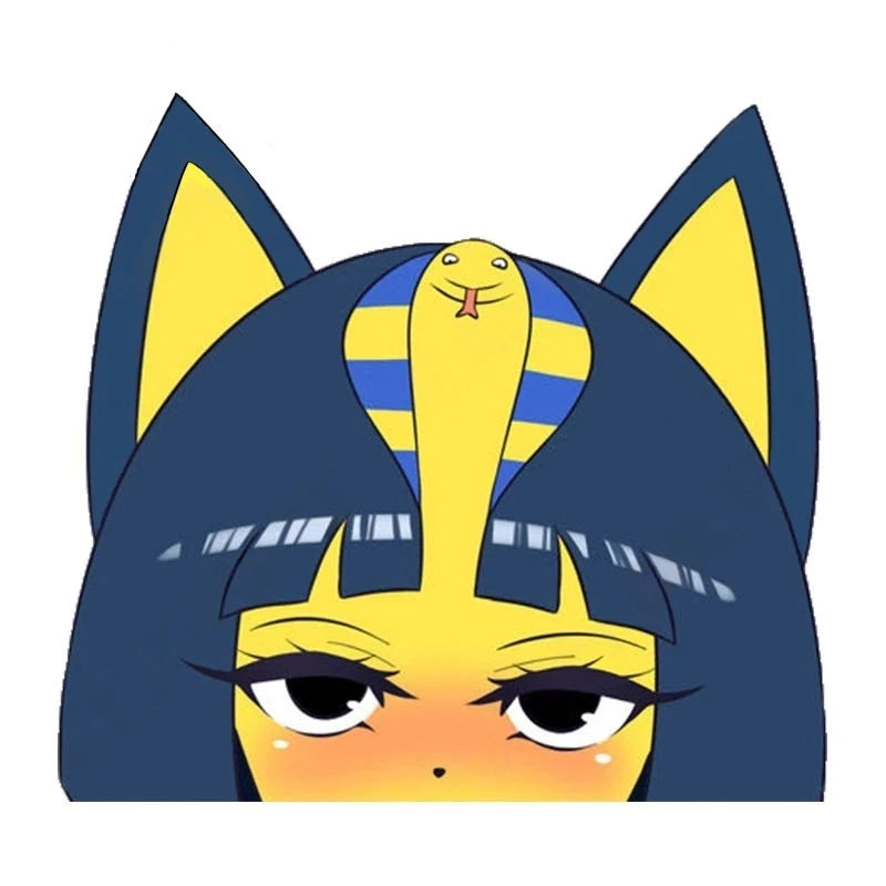 Animal Crossing 'Ankha | Staring' Vinyl Car Peeker Sticker