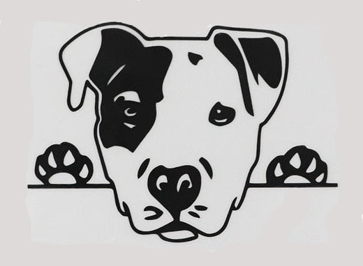 Pit Bull Vinyl Car Peeker Sticker