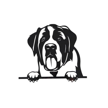 St. Bernard Vinyl Car Peeker Sticker