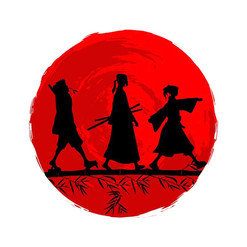 Samurai Champloo 'Mugen | Fuu | Jin | Walking'  Vinyl Car Sticker