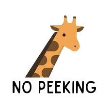 Cute 'Giraffe | No Peeking' Vinyl Car Peeker Sticker