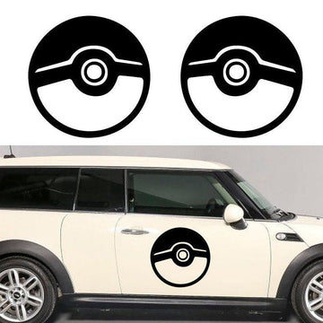 Pokémon 'Poké Ball | Black and White | Set of 2' Vinyl Car Sticker