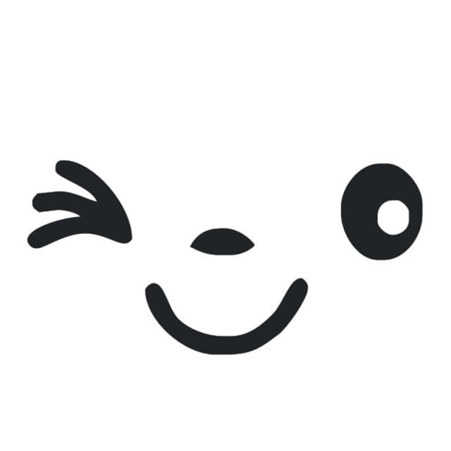 Cute 'Winking | Set of 2' Vinyl Car Sticker