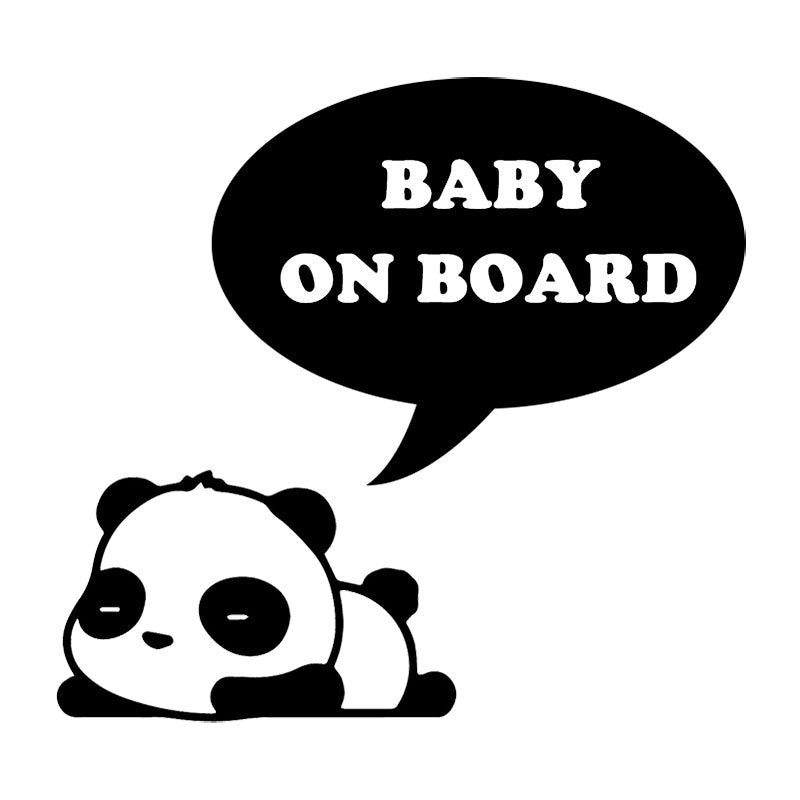 Cute 'Sleeping Panda | Baby On Board | 2.0' Vinyl Car Sticker