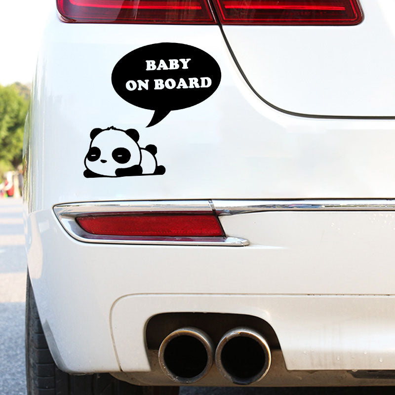 Cute 'Sleeping Panda | Baby On Board | 2.0' Vinyl Car Sticker