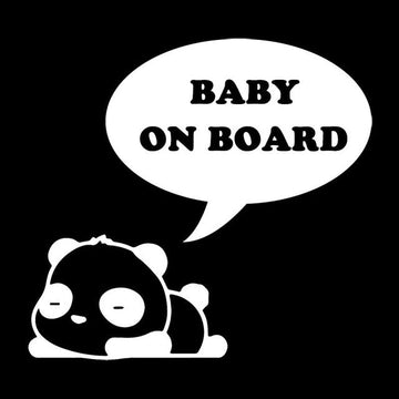 Cute 'Sleeping Panda | Baby On Board | 1.0' Vinyl Car Sticker