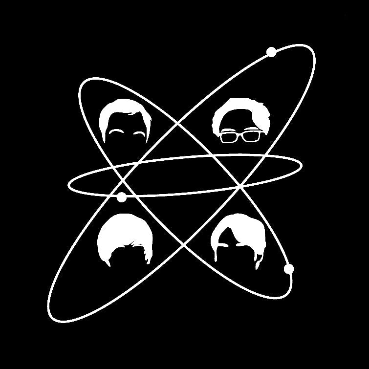 The Big Bang Theory 'Atom Symbol | Four Boys' Vinyl Car Sticker