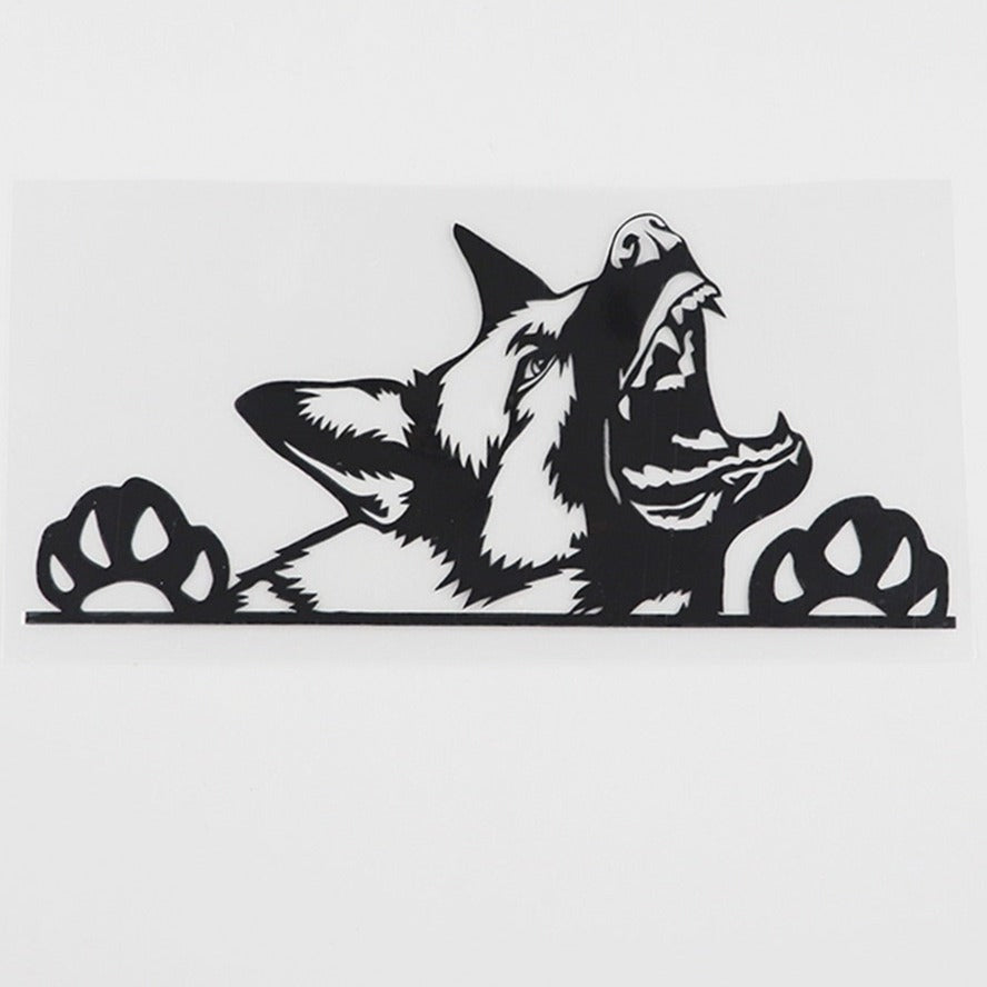 German Shepherd 'Snarling' Vinyl Car Peeker Sticker – Sticker Tuned