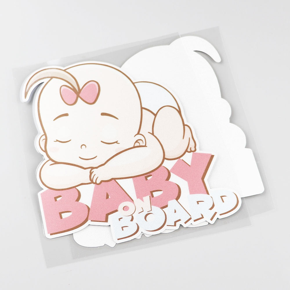 Cute Baby 'Sleeping | Baby On Board' Vinyl Car Sticker