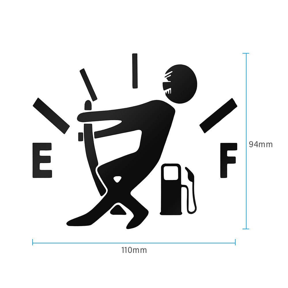 Funny Fuel Tank 'E | F' Vinyl Car Sticker