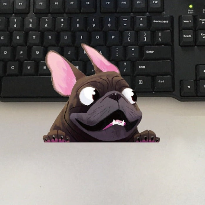French Bulldog '1.0' Vinyl Car Peeker Sticker