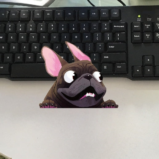 French Bulldog '1.0' Vinyl Car Peeker Sticker