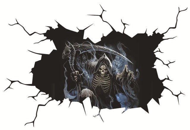 Grim Reaper 'Smokey' Car Window Vinyl Sticker