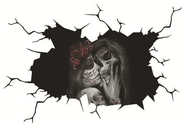 Grim Reaper 'Lovers' Car Window Vinyl Sticker