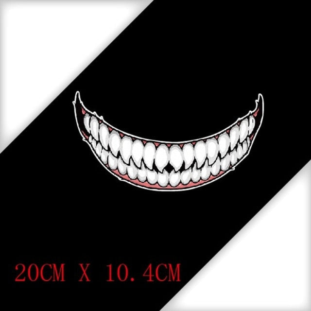 Cool 'Monster Smile' Vinyl Car Sticker