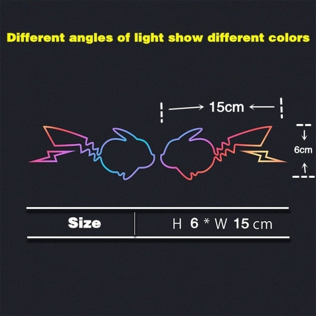 Pokémon 'Pikachu Colored Lightning | 1.0 | Set of 2' Vinyl Car Sticker