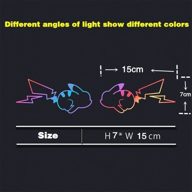 Pokémon 'Pikachu Colored Lightning | 2.0 | Set of 2' Vinyl Car Sticker