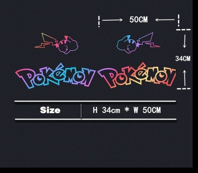 Pokémon 'Colored Lightning | 2.0 | Set of 2' Vinyl Car Sticker