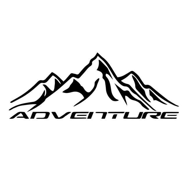 Cool 'Adventure | Black Mountain' Vinyl Car Sticker