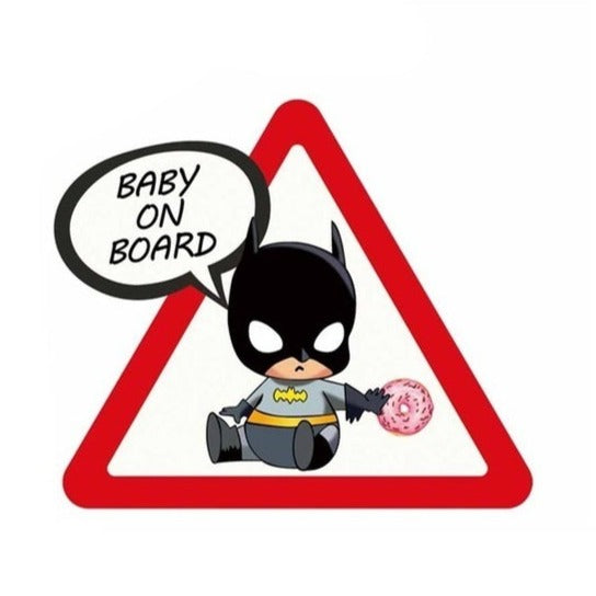 Batman 'Donut | Baby On Board | Warning Sign' Vinyl Car Sticker