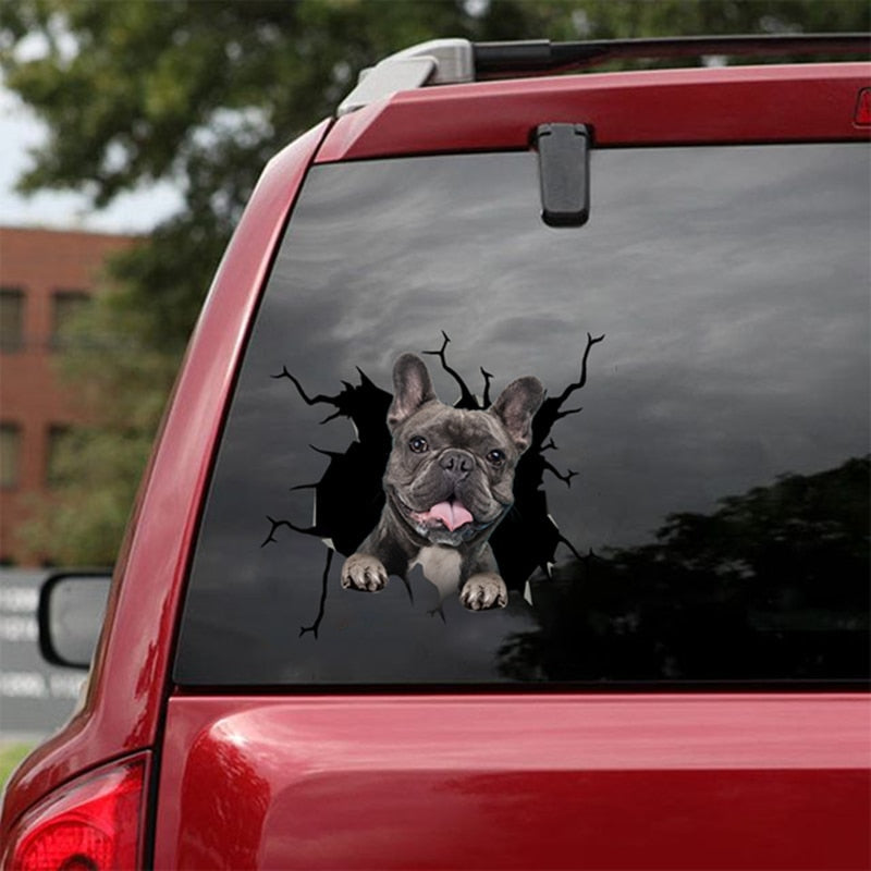 French Bulldog '1.0' Car Window Vinyl Sticker
