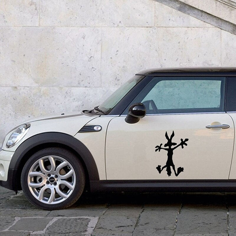 Looney Tunes 'Black Coyote  | Crashed' Vinyl Car Sticker