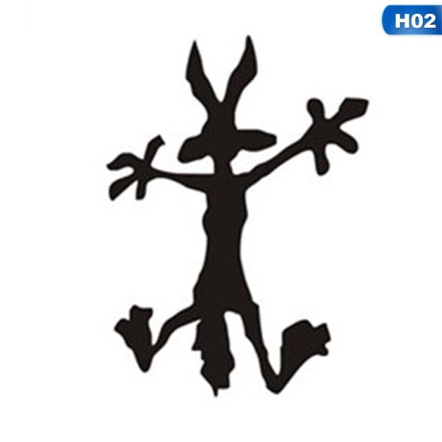 Looney Tunes 'Black Coyote  | Crashed' Vinyl Car Sticker