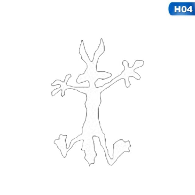 Looney Tunes 'White Coyote | Crashed' Vinyl Car Sticker