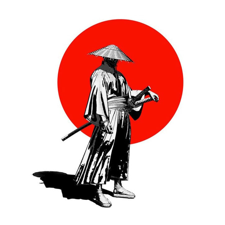 Samurai 'Warrior | Jingasa Hat' Vinyl Car Sticker ' Vinyl Car Sticker